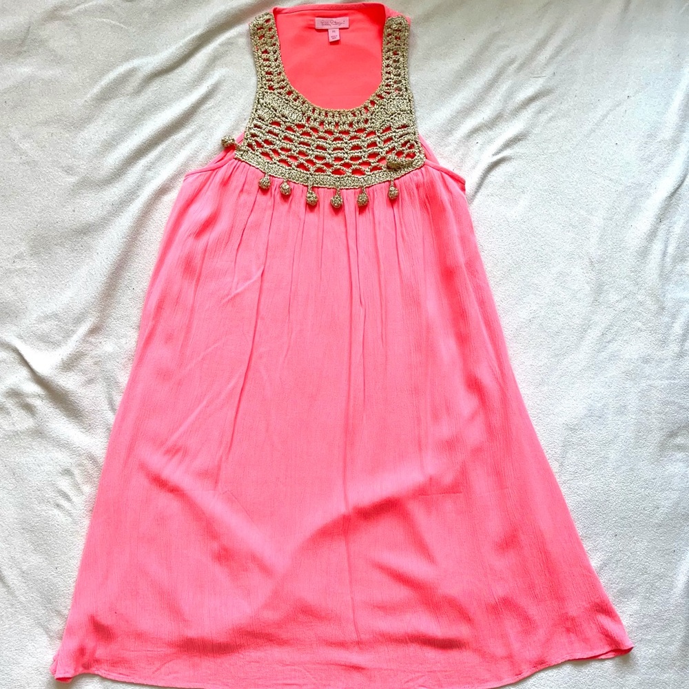 Lilly Pulitzer crocheted top sleeveless dress